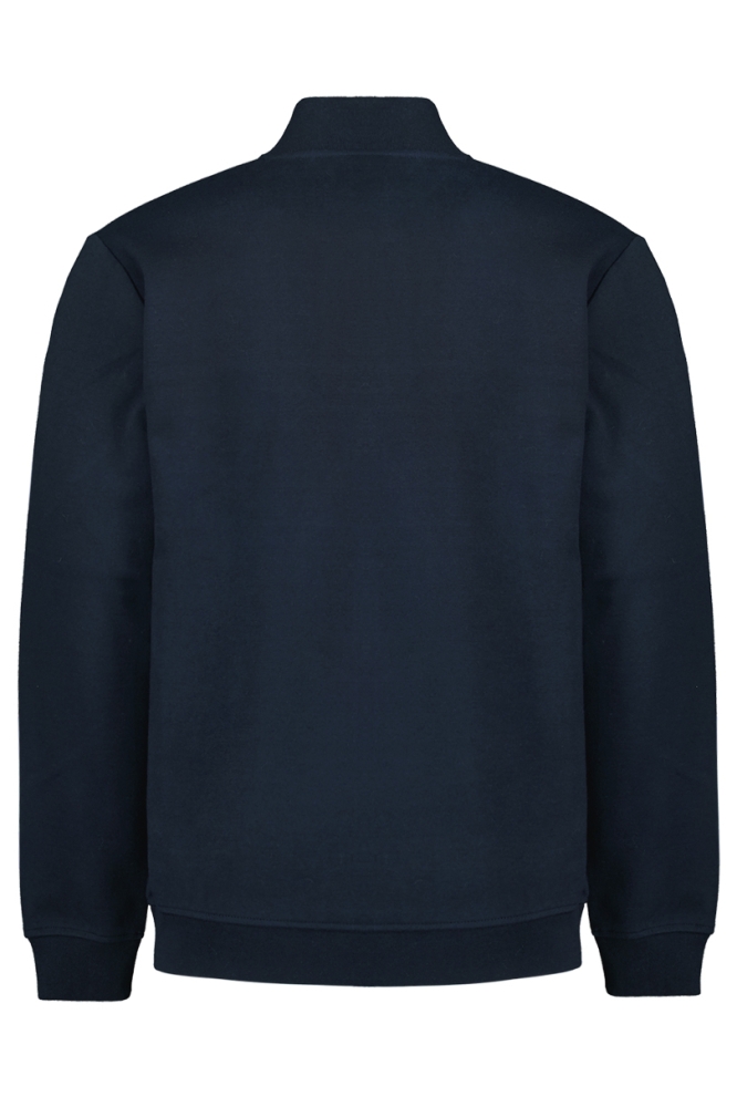 JACQUARD TRUI MET VOLLEDIGE RITSSLUITING 27100119 096 DEEP BLUE